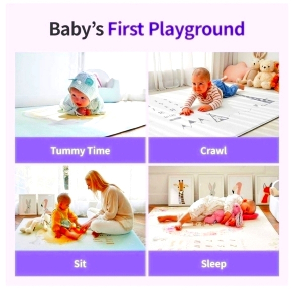 Large Baby Care Milestone Play Mat - Picture 3 of 9